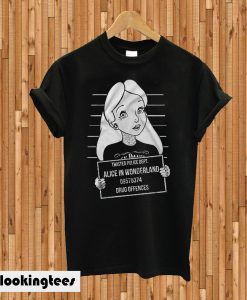 Twisted Punk Disney Alice in Wonderland Mugshot T-shirt