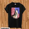 wolf america flag T-shirt