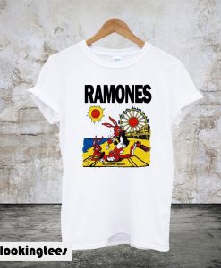 Ramones Rockaway Beach Bunny Cheap Graphic T-Shirt