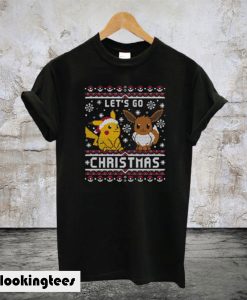 Pikachu and Eevee let’s go Christmas T-Shirt