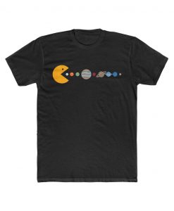 Pac Man Sun Eating Other Planets T-Shirt thd