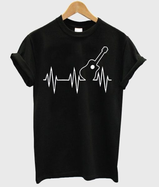 Acoustic Guitar Heartbeat t shirt NF