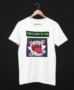 Think’N About My Boo – Super Mario Bros T-Shirt NF