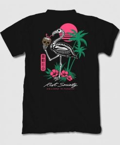 Tropical Skeleton Flamingo T-Shirt NF