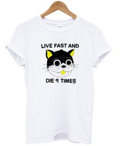 live fast and die 9 times T shirt NF