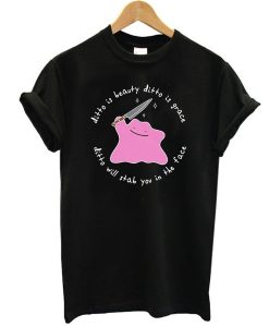 Ditto Holding Knife Pokemon t shirt NF