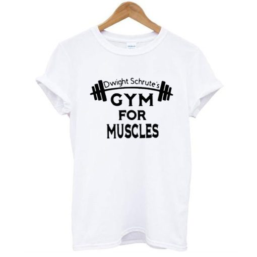 Dwight schrute’s gym for muscles t shirt NF