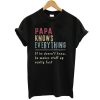 Papa Knows Everything If He Doesn’t Know He Makes Stuff Up Really Fast Vintage t shirt NF