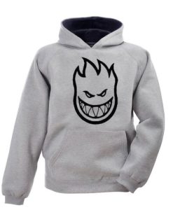 Spitfire Logo Grey Hoodie NF