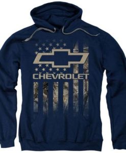 Chevrolet Camo Flag Pullover Hoodie NF