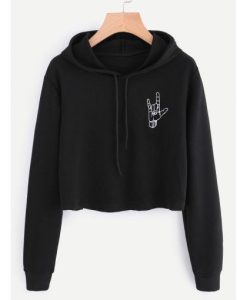 Hand Metal Woman Hoodie NF