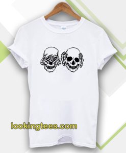 Hear See No Evil Skull T-shirt