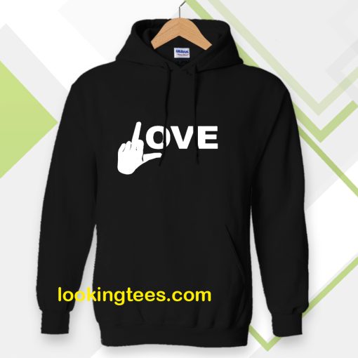 Love Middle Finger Logo Hoodie