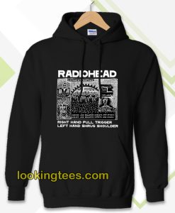 Radiohead Right Hand Pull Trigger Left Hand Shrug Shoulder Hoodie