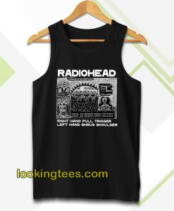 Radiohead Right Hand Pull Trigger Left Hand Shrug Shoulder tanktop