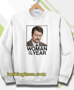 Ron Swanson Woman of the Year Parks and Recreation Sweatshirt