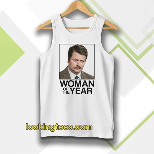 Ron Swanson Woman of the Year Parks and Recreation Tanktop