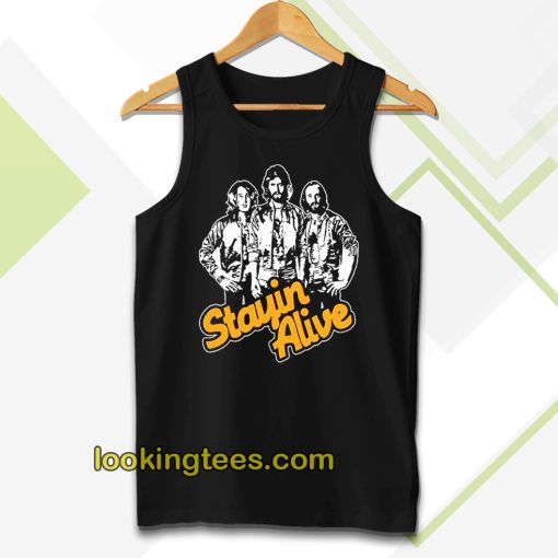 Stayin Alive Bee Gees tanktop