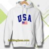 USA White Hoodie