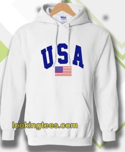 USA White Hoodie