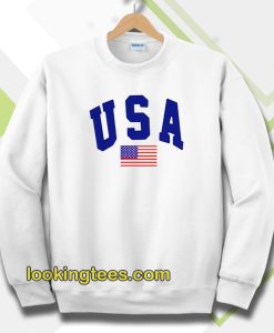 USA White Sweatshirt