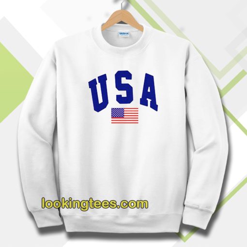 USA White Sweatshirt