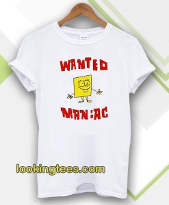 Wanted Maniac SpongeBob Tshirt