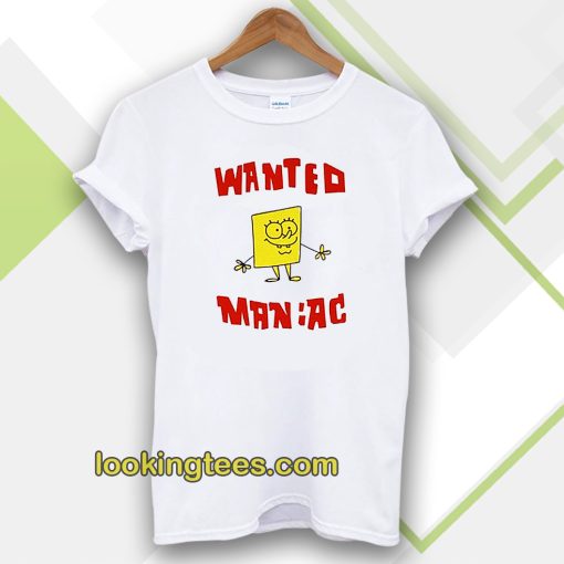 Wanted Maniac SpongeBob Tshirt