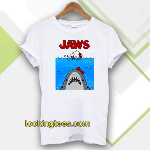 Jaws hello kitty t shirt