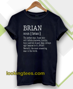 Adult Definition First Name Brian Men tshirt