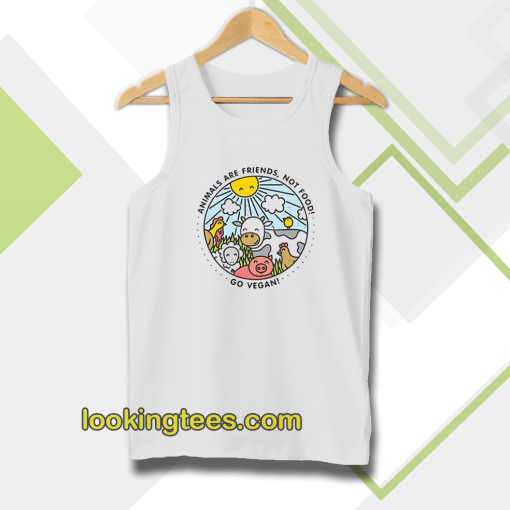 Animals Are Friends Not Food Vegan Tanktop