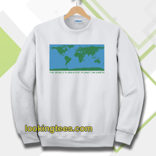 the world's greatest planet sweatshirt (white)