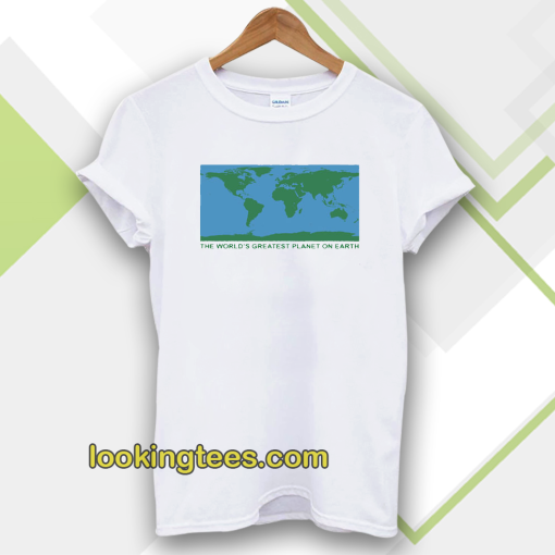 the world's greatest planet tshirt (white)