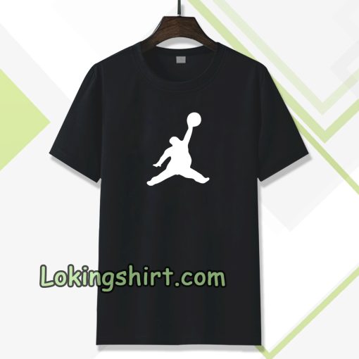 Funny Fat Air Jordan Black T-Shirt