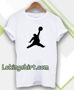 Funny Fat Air Jordan White T-Shirt