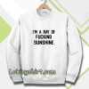 im a ray of fucking sunshine Sweatshirt