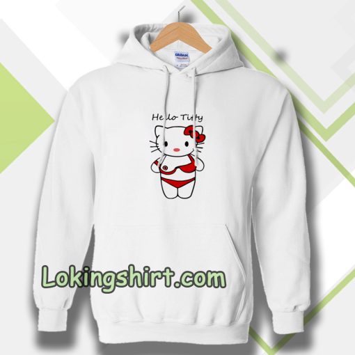 hello titty funny parody hello kitty Hoodie