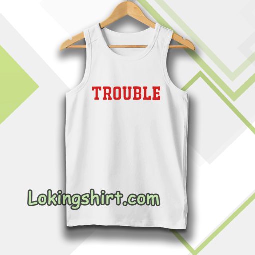 trouble unisex ringer tanktop