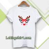 Christmas Reindeer Bow Holly Face T-shirt