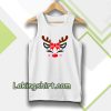 Christmas Reindeer Bow Holly Face Tanktop