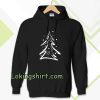 Evergreen Scribble Snow Tree Boyfriend Tee Hoodie