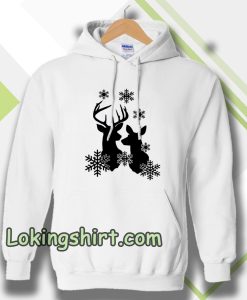 Free Reindeer Snowflakes Hoodie