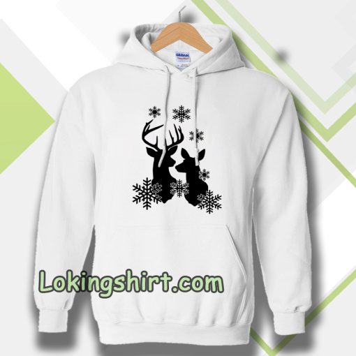 Free Reindeer Snowflakes Hoodie