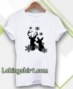 Free Reindeer Snowflakes T-shirt