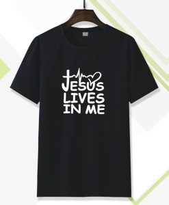 Jesus Lives in me christian T-shirt TPKJ3