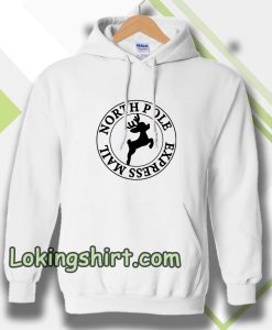 North Pole Express Mail Reindeer Self-inking Stamp Hoodie TPKJ3