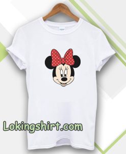 minnie mouse face t-shirt