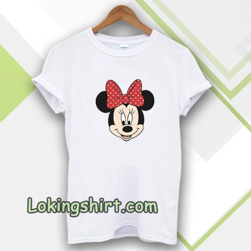 minnie mouse face t-shirt