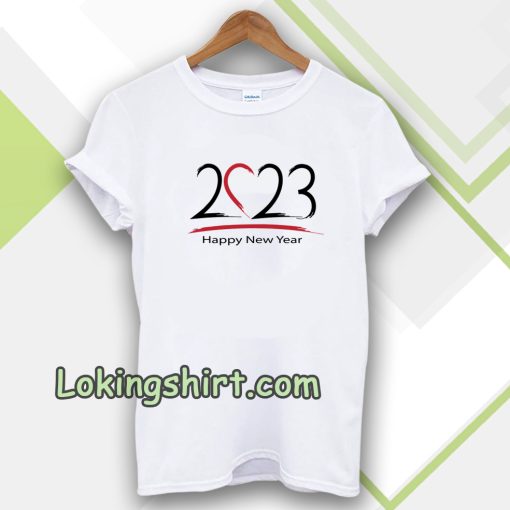 2023 Happy New year vector T-shirt TPKJ3