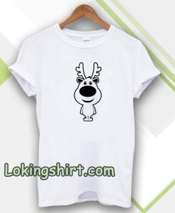 Cartoon Christmas Reindeer Silhouette T-shirt TPKJ3